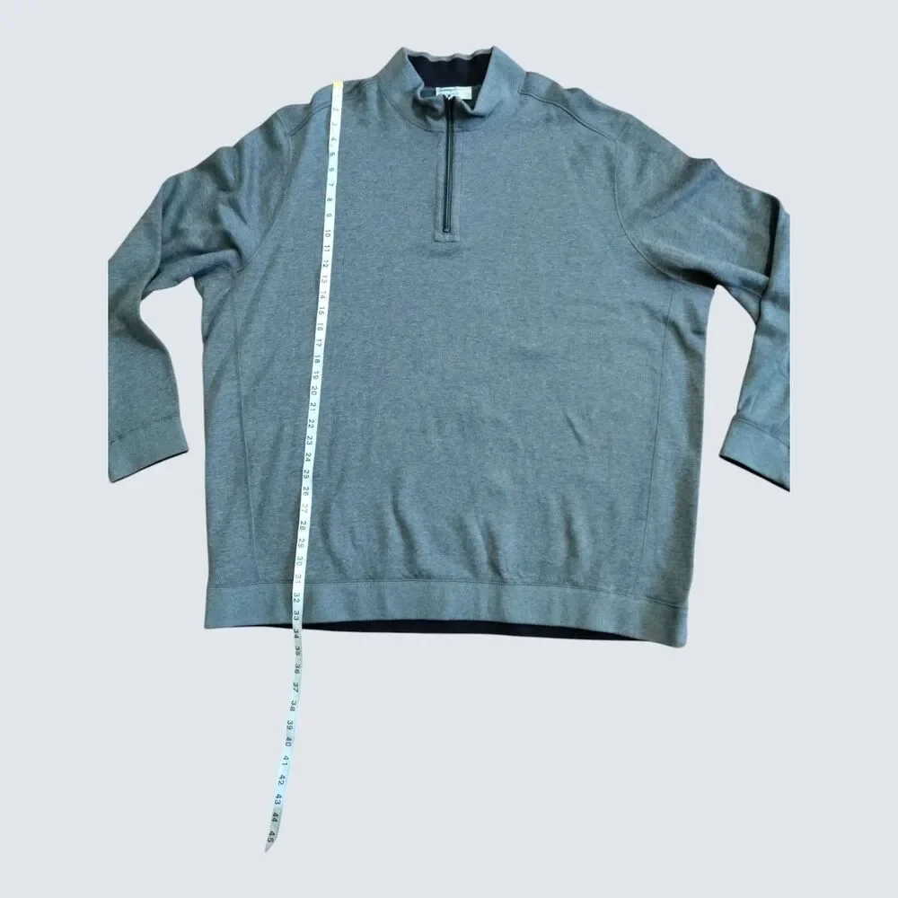 Tommy Bahama Reversible 1/4 Zip Pullover Gray Size 4XLT